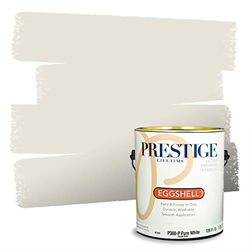 PRESTIGE Paints Interior Paint and Primer In One, 1-Gallon, Eggshell, Comparable Match of Sherwin Williams* Pearly White*