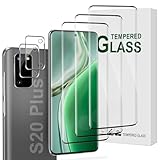3+2 Pack for Galaxy S20 Plus Screen Protector and Camera Lens Protectors - 9H Tempered Glass, Full Coverage, Ultrasonic Fingerprint Compatible, Anti-Bubble Easy to Install, 3D HD Curved - Fits Galaxy S20 Plus - 6.7 Inch