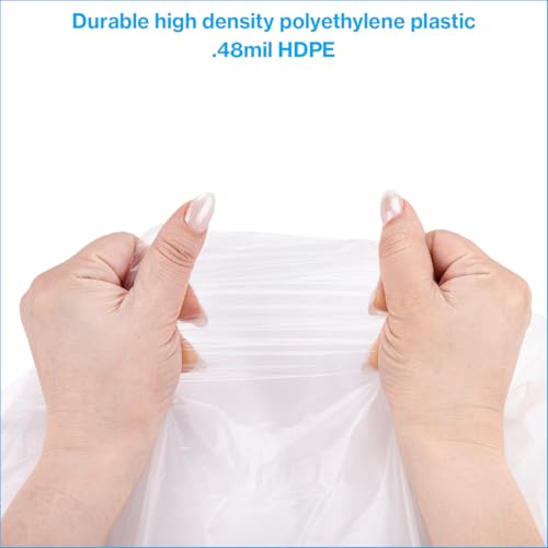SSWBasics Large Clear Plastic T Shirt Bags 18 x 8 x 30 Case of 500 - Clear Plastic Bags with Handles - Durable Clear Shopping Bags - Versatile Clear Shopping Bags with Handles for Groceries and by SSWBasics - Image 3