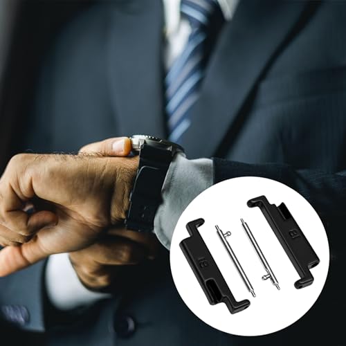 Image of 1 Pair Metal Watch Band Adapter Watchband Strap Connector Stainless Steel Connection Universal for 18mm to 22mm
