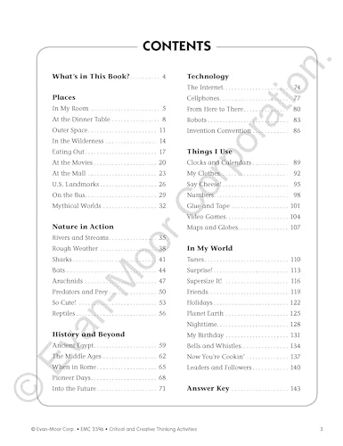 Evan-Moor Critical and Creative Thinking Activities Teacher's Book, Grade 6 - Image 2