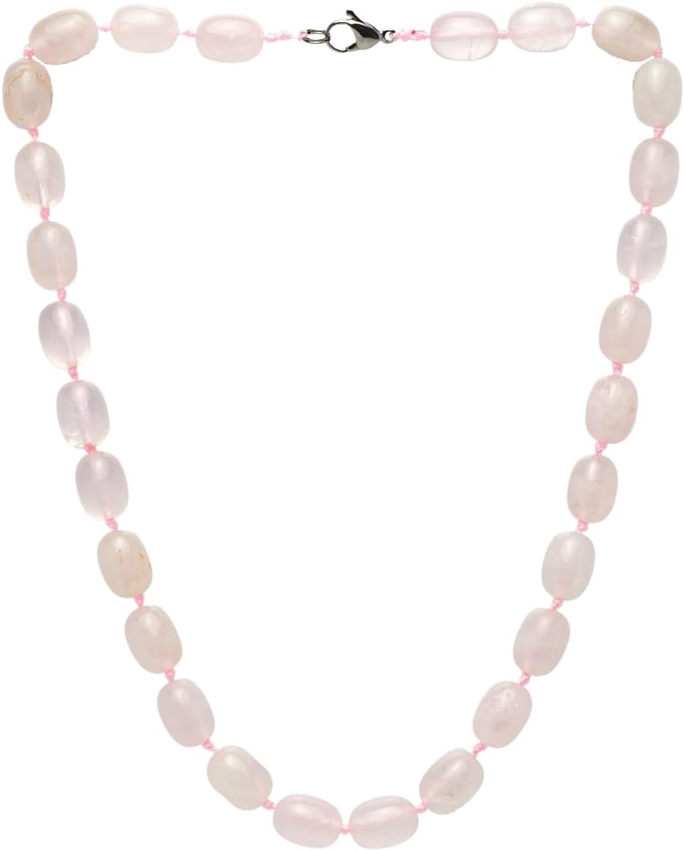 Women's Necklace Beautiful Handmade 10x16mm Natural Gemstone Beaded Necklace for Women and Girls