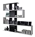 Dmora Libreria Design, bifacciale, Laminato Bianco, 145 x 145 x 29 cm