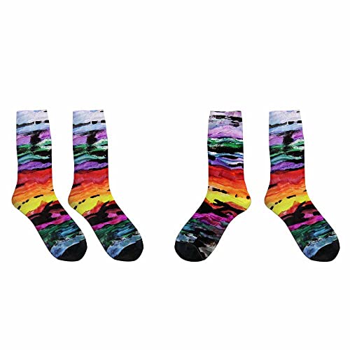 Image of Pehede Socks Mens Fun Dress Socks for Women Funny Novelty Crazy Design Socks