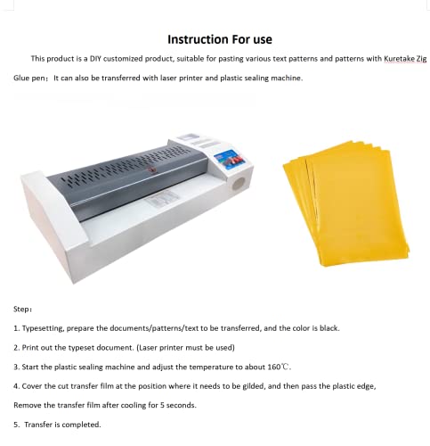 SUPERFINDINGS 50 Fogli Toner Paper Reactive Foil