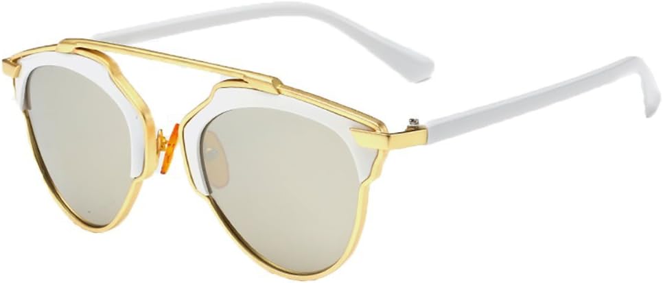 Ralink Polarized Sunglasses Cat Eye UV TAC Lens Metal Retro Glasses for Womens