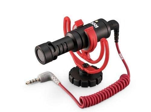 Microfone Rode compacto na câmera com suporte de Lyre Rycote, preto (Videomicro) + 1 ano de garantia