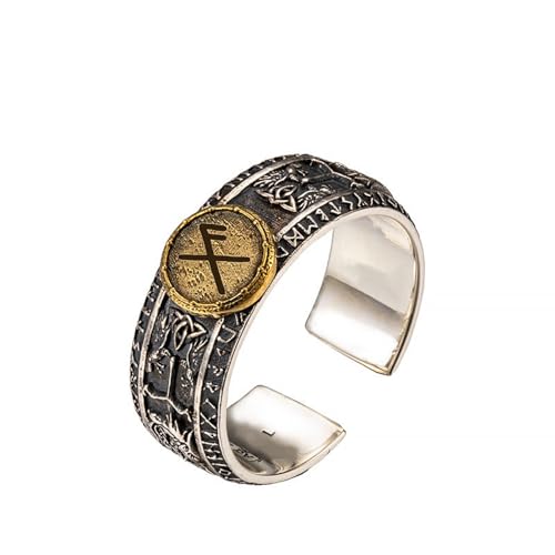 Bague Runique Viking en Argent pour homme, le bijou ajustable idéal au quotidien et en soirée