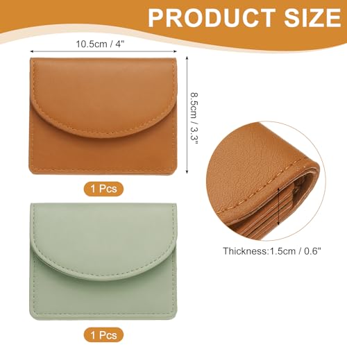 Tarjetero profesional delgado uxcell con 3 ranuras protectoras de cuero pack de 2 3