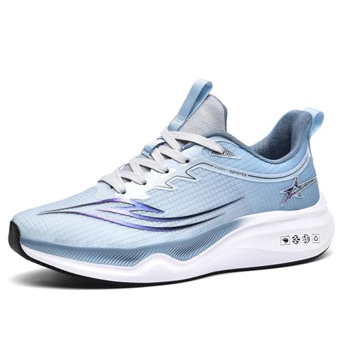 Xinghuanhua Marathon professionele hardloopschoenen voor heren, carbon plaat, gymschoenen, ademende sportschoenen, comfortabele sneakers, lichtgewicht, outdoor, fitness, EU 39-50, blauw, 50 EU