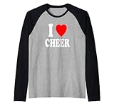 Photo Gallery i heart love) cheer cheerleading spirit sports college maglia con maniche raglan Photo Gallery i heart love) cheer cheerleading spirit sports college maglia con maniche raglan