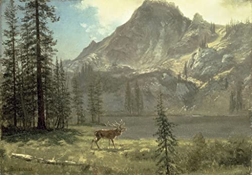 Tableau Call of the Wild Albert Bierstadt pour grand salon chaleureux