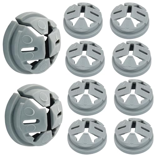 Conectores de cable de botón no metálico con sistema de inserción rápida gris de 3/8