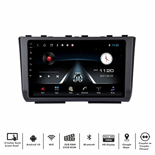 Image of 10 Inches Advanced Car Radio Receiver Android System For Hyundai Creta 2020 with 2GB /16GB RAM & ROM, Gorilla Glass /Full HD Display /WIFI /GPS /Steering wheel Connectivity and HD Parking Camera