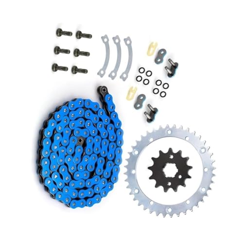 Kit de chaîne d'entraînement Yamaha Warrior 350 YFM350X 1989-2004 et pignons robustes bleus