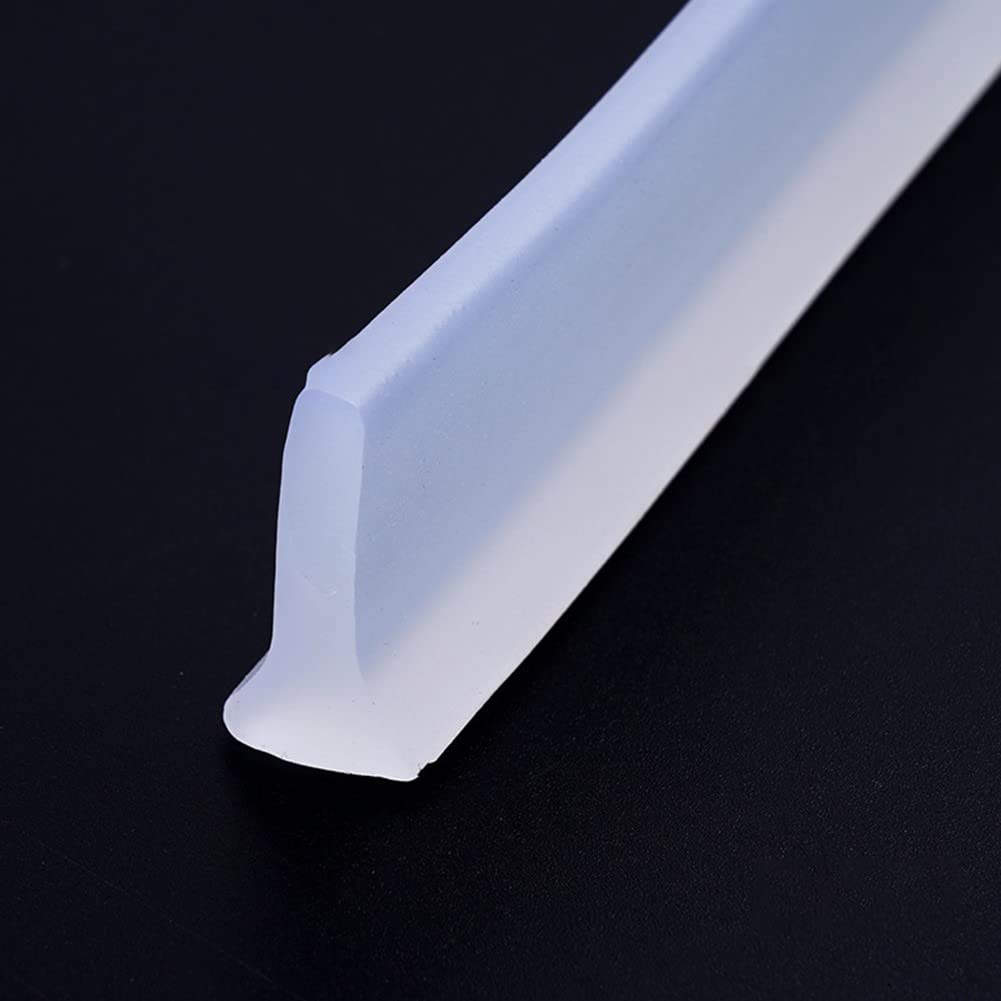 Barrera de ducha flexible de 500 cm para baño y cocina color gris y transparente 30 mm de altura fácil de insta 1 paquete ideal para seguridad en la ducha y el baño