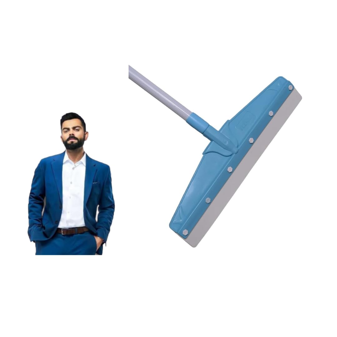 Floor Squeegee Wiper -with Telescopic Handle (Blue/Silver) (B0CLGFB215) Amazon Price History, Amazon Price Tracker