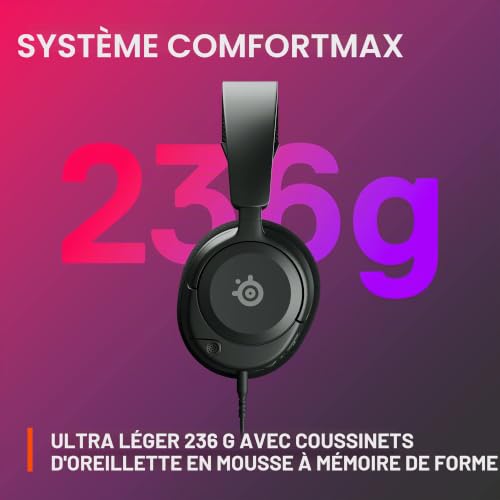 Casque de Jeu SteelSeries Arctis Nova 1 Audio Spatial 360° Ultra Léger - vue 8