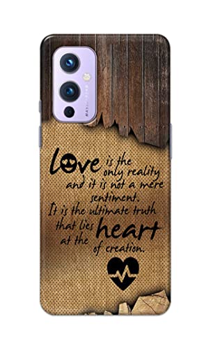 Image of PRINTFIDAA Love is The Only Reality and It is Not Mere Sentiment Printed Designer Hard Case for OnePlus 9 Back Cover -(e) RPM1010