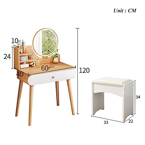 Tocador de maquillaje con luces regulables y taburete cómodo para renovar tu dormitorio 8