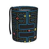 GYLILI Retro Video Game Pattern Car Trash Can Leak Proof Hanging Waterproof Garbage Can Multipurpose Trash Bin for Car SUV Front Seat Headrest Collapsible and Portable Storage Pocket