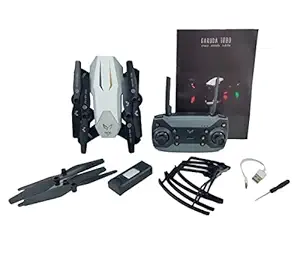 SHOPOGENIX Foldable Dual Camera Garuda Drone with 1080P 4k Camera 720P Live Video,WiFi FPV Drone for Adults with HD 120 degreeWide Angle Camera 1600 Mah Long Flight time Auto Hover Foldable RC Drone.