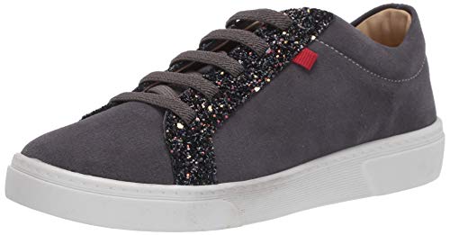 Marc Joseph New York Unisex-Child Kids Boys/Girls Leather Made in Brazil Luxury Glitter Slip on Sneaker