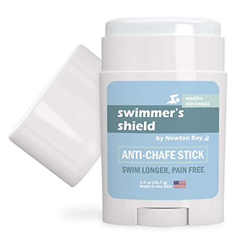 Newton Bay Swimmer's Shield - Coconut Oil Anti Chafe Stick, Stops Thigh and Underarm Friction So You Can Swim Longer - Made in The USA