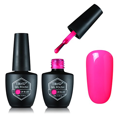 Elite99 UV LED Soak off Nail Gel Polish Long Lasting Shiny Color Gel Manicure Pedicure Nail Polish Nail Varnish 10ml Make You Blink Pink