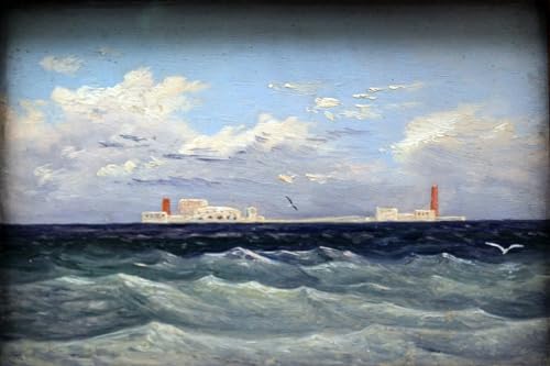 Toile Carl Gustav Carus Mittelländische Seefestung décoration salon 60x90cm