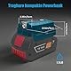 2 PCS Akku-Adapter konverter für Bosch 18V（GBA）LXT Li-Ion Akku，USB und Typ-C Batteriebetriebene Steckdose und LED-Leuchten für Arbeit, Wohnmobil, Camping und Reisen, nur Werkzeug
