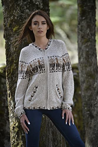 Image of Gamboa Alpaca Cardigan Sweater Women Winter Autumn Sweaters Lightweight