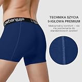 Lowbangge Bawełniane Męskie Bokserki Trunks Retro (paczka 6 sztuk), Idealne Dopasowanie i Oddychające Majtki Męskie