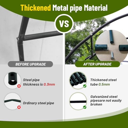 image for GZYF Zhisheng Garden Arbors,7.9Ft Metal Garden Arbors Green Wedding Ar