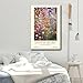 YF Sweet Canvas Art Poster Gustav Klimt Flower Garden at Night Poster Living Room and Bedroom Office Decoration 16x24inch Without Frame