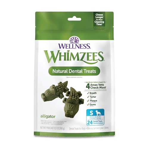 WHIMZEES Wellness Alligator Dog Dental Treats, Natural Chews, Small...