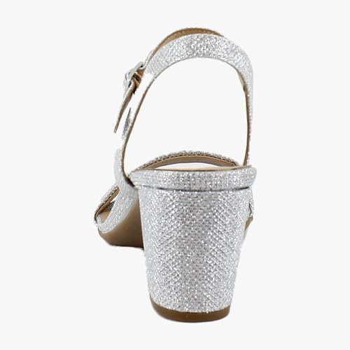 Image of Naturalizer Bristol Women's Heels Silver Fabric Size 9 M