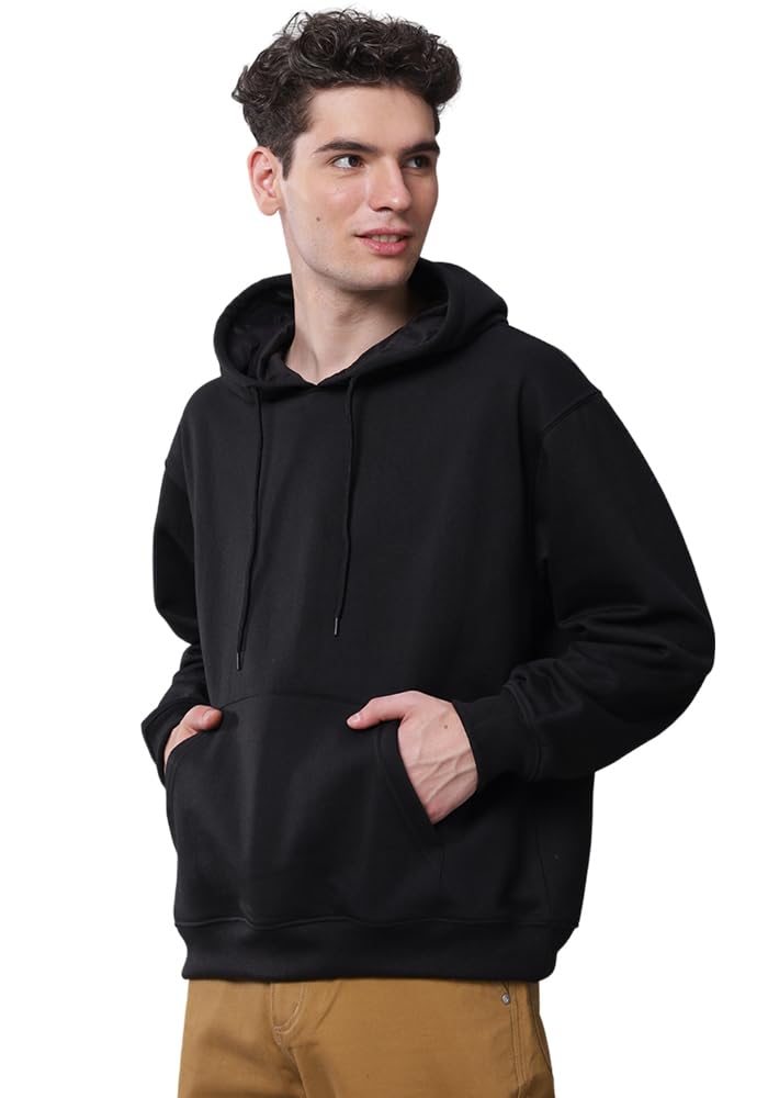 wear your opinion Men's Oversized Drop Shoulder Sweatshirt Hoodies for Winter Wear-picture-22