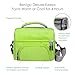 Bentgo Deluxe Lunch Bag - Durable and Insulated Lunch Tote with Zippered Outer Pocket, Internal Mesh Pocket, Padded & Adjustable Straps, & 2-Way Zippers - Fits Most Bentgo Lunch Boxes (Green)