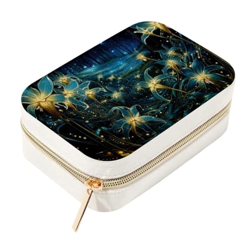Organizador de joyas de terciopelo selecto con estética botánica 2