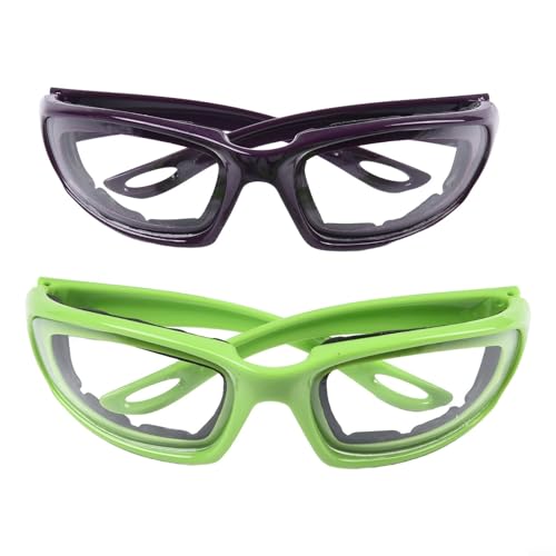 Gafas de cebolla antidesgarro con sello de espuma para picar y cortar en dados sin gritos en la cocina, color negro (negro)
