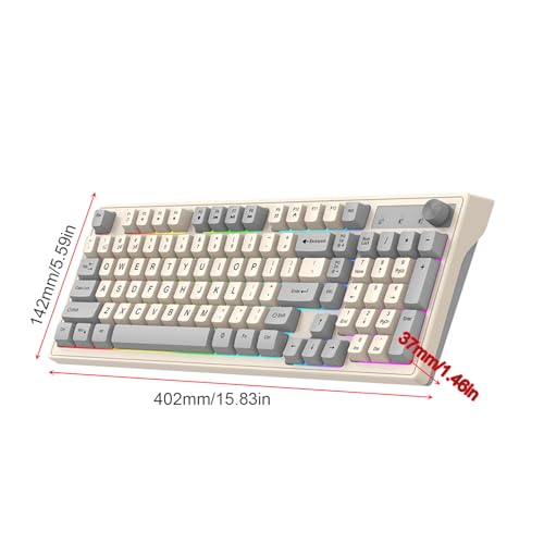 Clavier mécanique sans fil 2,4 G BT Docooler 98 touches rétroéclairé PC Mac - 5
