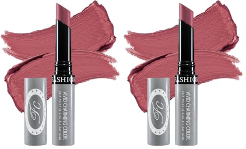 Image of FASHION COLOUR Kissproof Non Transfer Lipstick | Water Resistant & Smudge Proof | Non-Drying | Lightweight | Long Stay Upto 15Hrs | Khaki Light (Pack of 2)