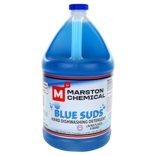 300160 Suds Handwashing Detergent | Premium Quality Clearner Soap for Glassware Pots Pans and Kitchen Utensils | 1 Gallon Container | Manual Hand Washing, Blue, Made in USA image 4