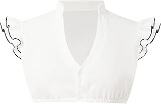 Blusa tradicional tirolesa para mujer, color blanco, blusa tirolesa de manga corta, cuello en V, blusa tradicional tradicional tradicional con mangas de volantes, monocolor, elegante, para botones