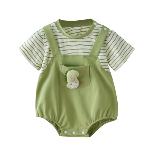 Opiniones de Peleles para Bebé , listamos los 10 mejores. 45 Mameluco de verano para bebé con burbujas para recién nacido, lindo con correa de dinosaurio y manga corta (verde, 3-6 meses)