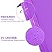 Giantex 6’x3.2'X4'' Gymnastics Mat Thick Folding Panel for for Gym, Aerobics, Yoga, Martial Arts with Hook & Loop Fasteners (Purple)
