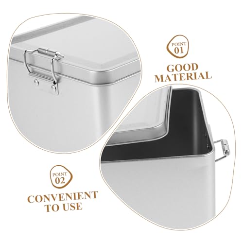 Caja de dulces y botes de galletas de hojalata PRETYZOOM pack de 5 cajas de repostería 4