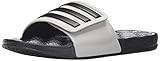 adidas Men's Adissage 2.0 Slides Sandal, Clear Onix/Black/Black, 9