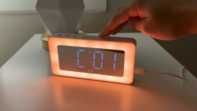 Amazon.com: AFEXOA RGB Night Light Alarm Clock for Kids, Teenagers